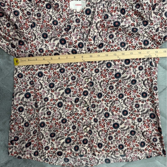 Xirena Prairie Floral Long Sleeve Cotton Sadie Blouse Size Small - Picture 11 of 14